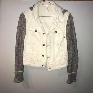 Free People jean jacket/ sweatshirt